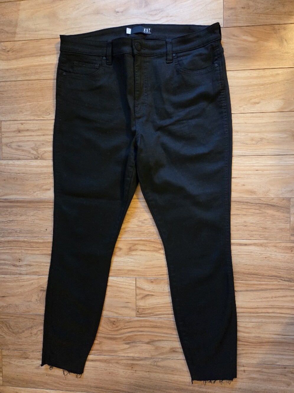 KUT from the Kloth Connie Fab Ab High Rise Ankle Skinny Jeans Black Size 16